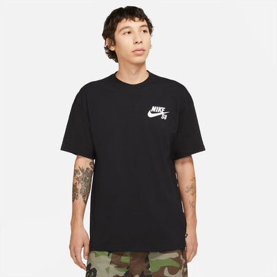 Nike SB 7817 10  Logo Skate T-Shirt - Black/White