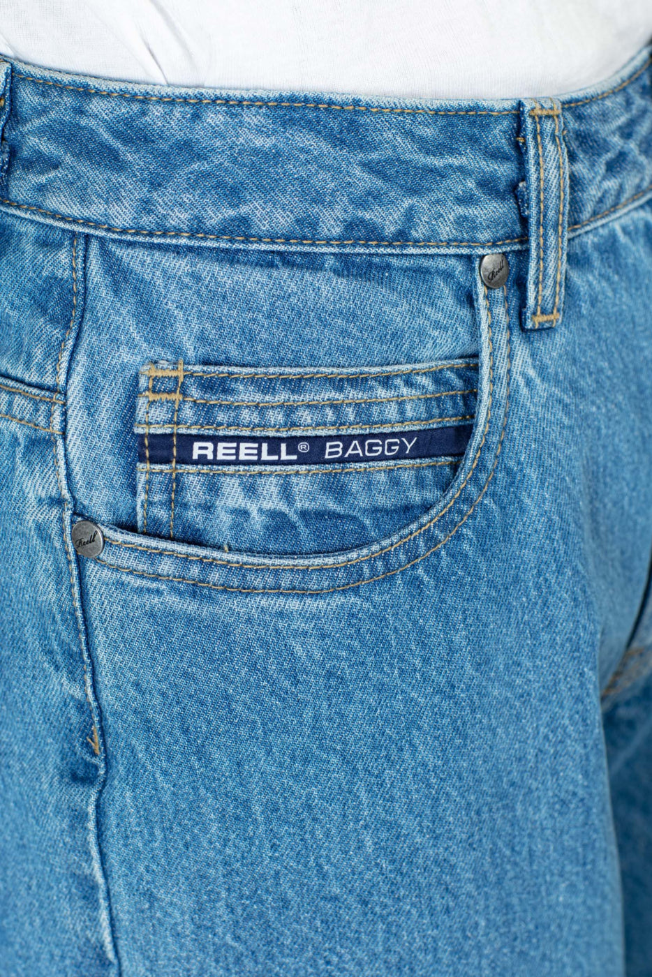 Reell Women Betty Baggy Jeans - Origin Mid Blue