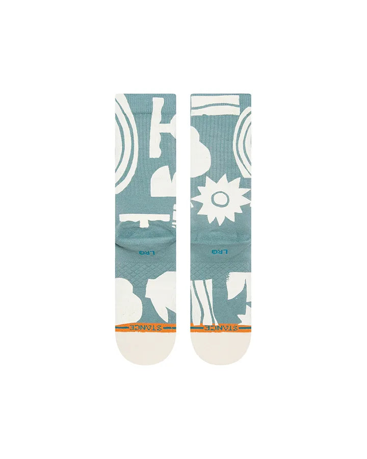 Stance SUN DIALED CREW SOCK - Teal