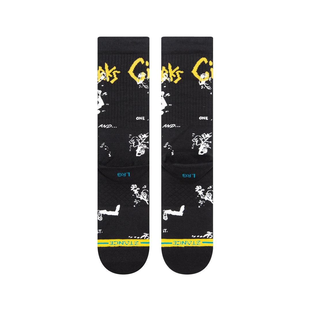 Stance CIRCLE JERKS CREW SOCKEN - Yellow