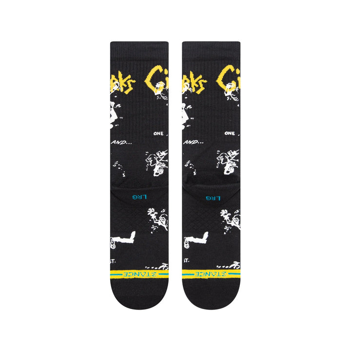 Stance CIRCLE JERKS CREW SOCKEN - Yellow
