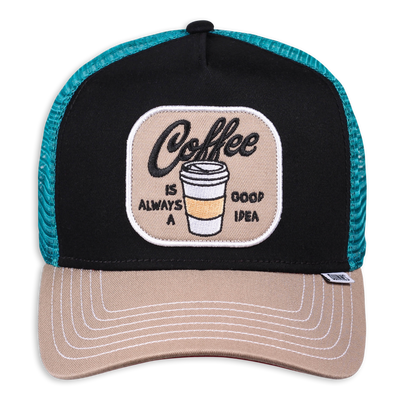 Djinns HFT Food Coffee Trucker Cap - Black/Turquoise