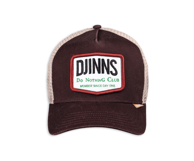 Djinns Trucker Cap HFT Cap Nothing Club #2 HeatDye - Dark Brown
