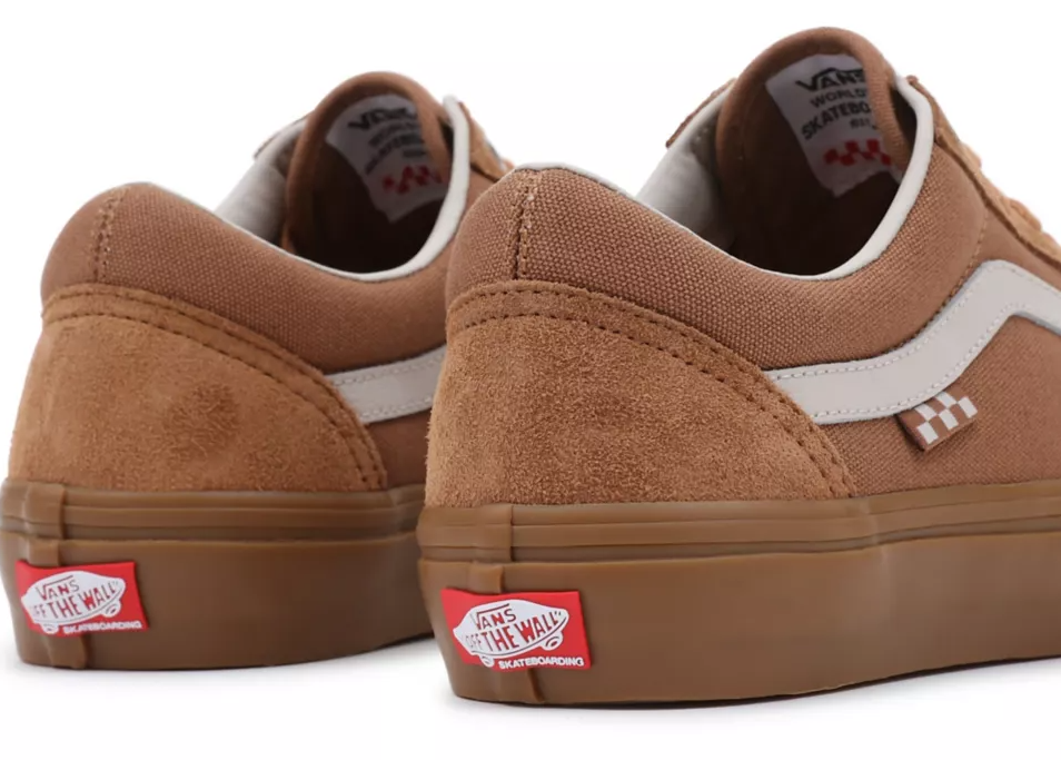 Vans Old Skool Skate Shoe - Light Brown / Gum