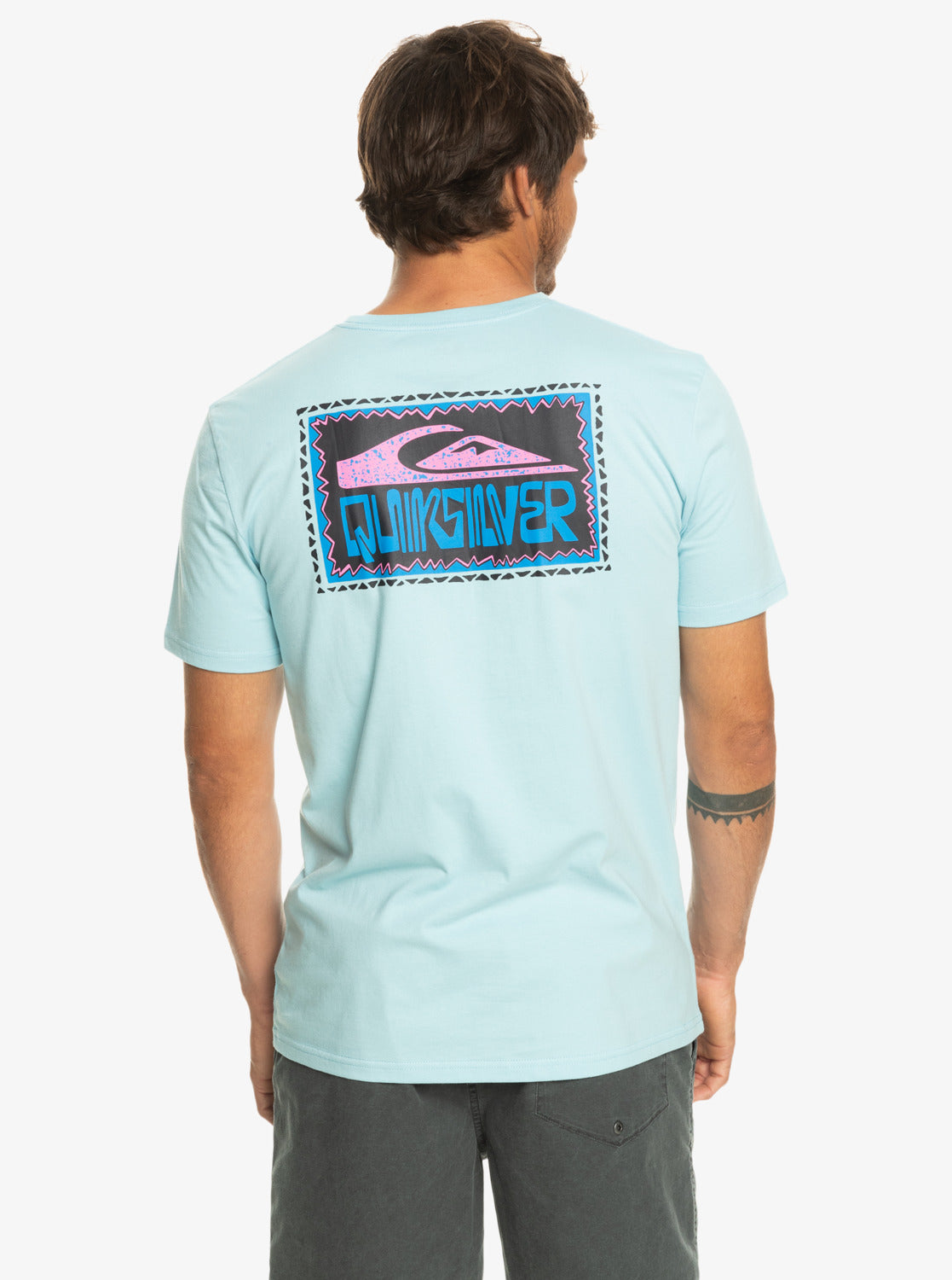 Quicksilver Warped Frames T-Shirt  - Sky Blue